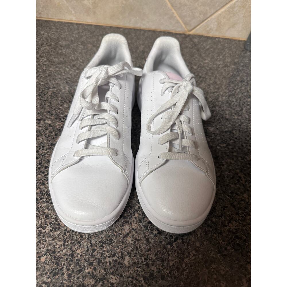 Adidas Advantage Court Sneakers White Pink Cloudfoam Women’s Size 8 - Picture 7 of 8